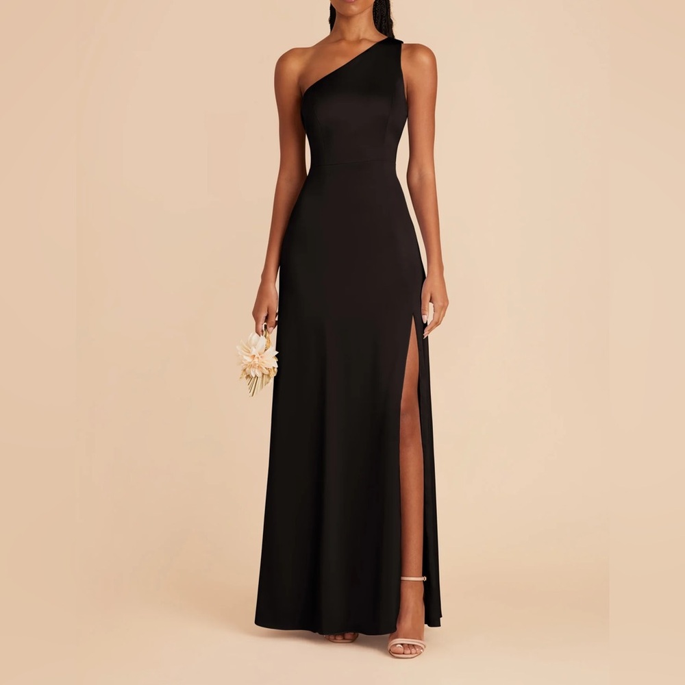 Birdy Grey one shoulder satin bridesmaid dress
